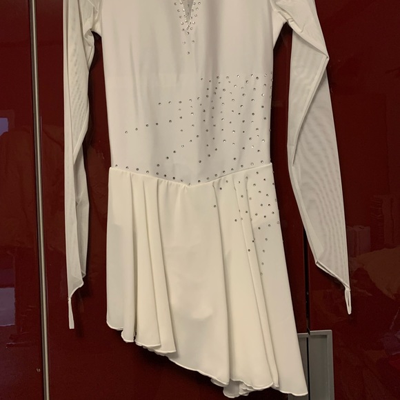 White Figure skating dress - Picture 4 of 6
